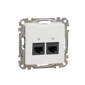 SCHNEIDER SDD111452 - SEDNA 2xRJ45 Cat5e UTP aljzat, fehér