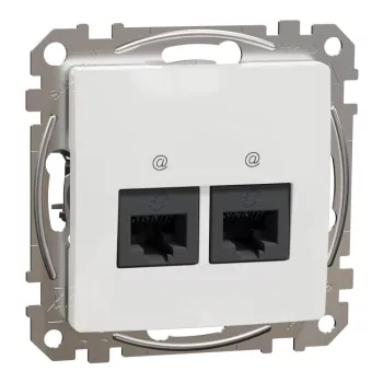 SCHNEIDER SDD111462 - SEDNA 2xRJ45 Cat6 UTP aljzat, fehér