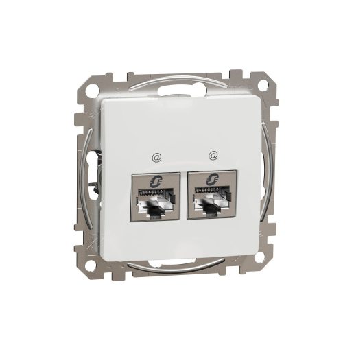 SCHNEIDER SDD111462S - SEDNA 2xRJ45 Cat6 STP aljzat, fehér