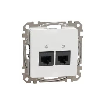 SCHNEIDER SDD111467 - SEDNA 2xRJ45 Cat6A UTP aljzat, fehér