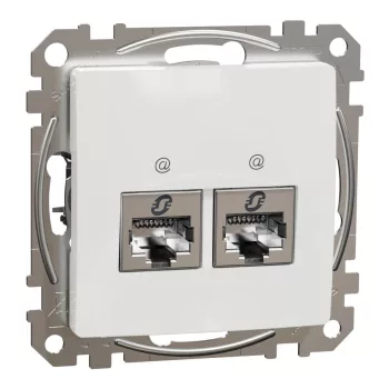 SCHNEIDER SDD111467S - SEDNA 2xRJ45 Cat6A STP aljzat, fehér