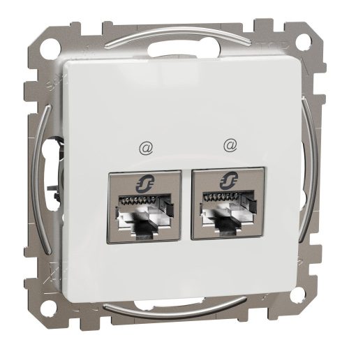 SCHNEIDER SDD111467S - SEDNA 2xRJ45 Cat6A STP aljzat, fehér