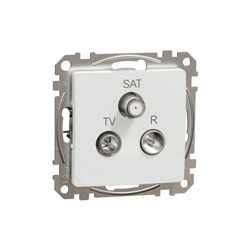 SCHNEIDER SDD111481 - SEDNA TV/R/SAT aljzat, végzáró, 4 dB, fehér