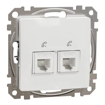 SCHNEIDER SDD111492 - SEDNA 2xRJ11 aljzat, fehér