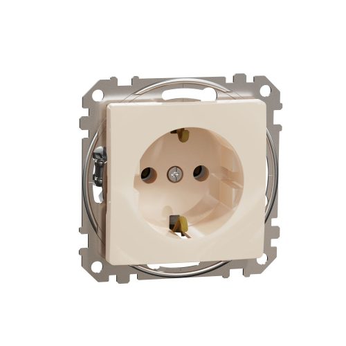 SCHNEIDER SDD112026 - SEDNA 2P+F csatlakozóaljzat, rugós bekötés, 16A, bézs