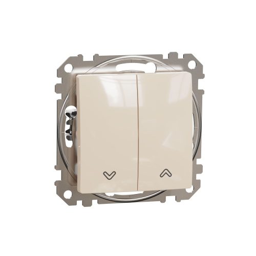 SCHNEIDER SDD112104 - SEDNA Redőnykapcsoló, rugós bekötés, 10AX, bézs