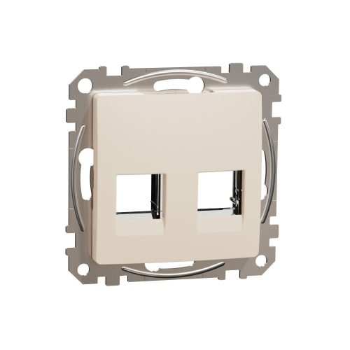SCHNEIDER SDD112442C - SEDNA 2xRJ45 adapter, AMP-Tyco betétekhez, bézs