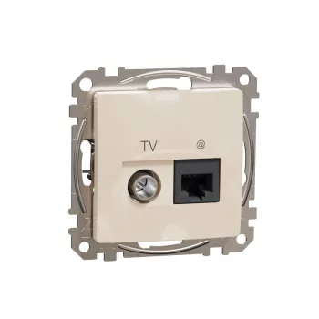   SCHNEIDER SDD112469T - SEDNA TV/RJ45 Cat6 UTP kombinált aljzat, bézs