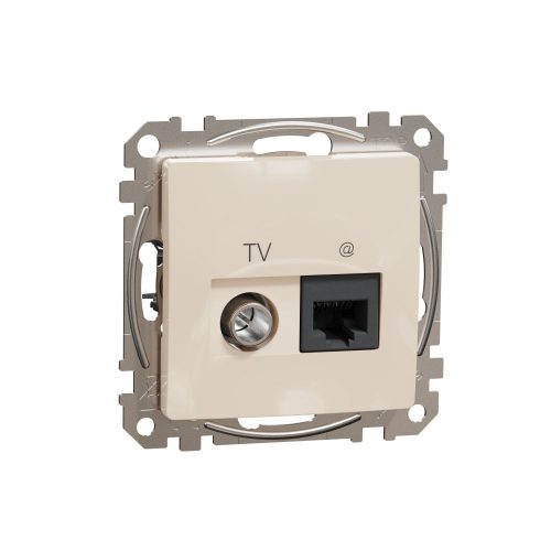 SCHNEIDER SDD112469T - SEDNA TV/RJ45 Cat6 UTP kombinált aljzat, bézs