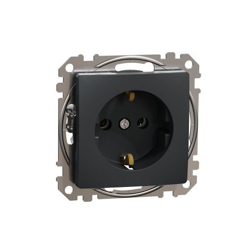 SCHNEIDER SDD114025 - SEDNA 2P+F csatlakozóaljzat, csavaros bekötés, 16A, antracit
