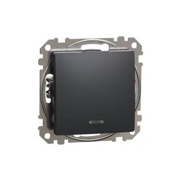   SCHNEIDER SDD114107L - SEDNA Keresztkapcsoló, kék jelzőfénnyel, 10AX, antracit