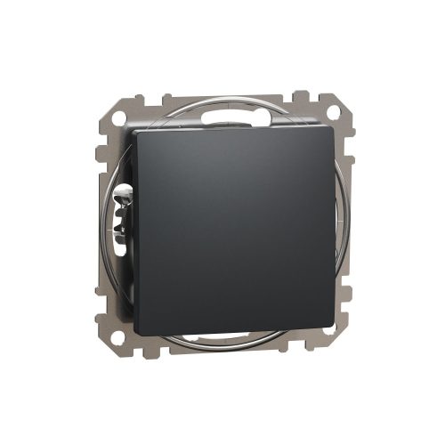 SCHNEIDER SDD114166 - SEDNA Váltókapcsoló, rugós bekötés, 16AX, antracit