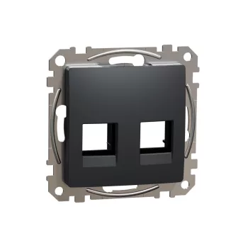   SCHNEIDER SDD114444C - SEDNA 2xRJ45 adapter, AMP, AMP-Tyco, MOLEX betétekhez, antracit