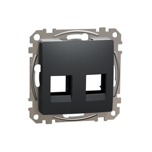 SCHNEIDER SDD114444C - SEDNA 2xRJ45 adapter, AMP, AMP-Tyco, MOLEX betétekhez, antracit