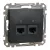 SCHNEIDER SDD114462 - SEDNA 2xRJ45 Cat6 UTP aljzat, antracit