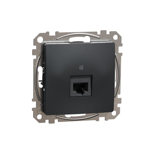 SCHNEIDER SDD114466 - SEDNA 1xRJ45 Cat6A UTP aljzat, antracit