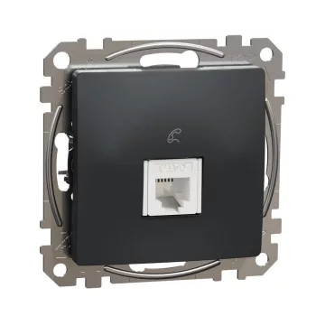 SCHNEIDER SDD114491 - SEDNA 1xRJ11 aljzat, antracit