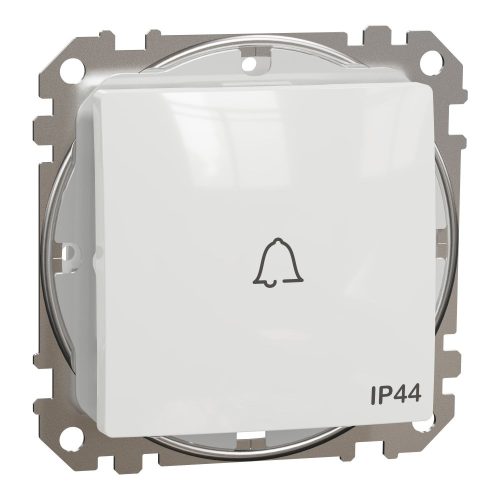 SCHNEIDER SDD211131 - SEDNA Egypólusú nyomó csengőjellel, rugós bekötés, 10A, IP44, fehér