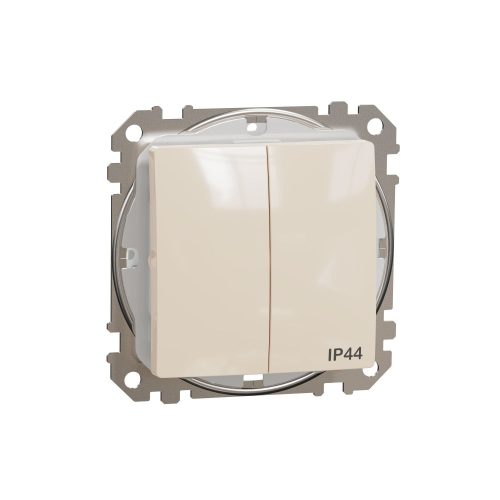 SCHNEIDER SDD212105 - SEDNA Csillárkapcsoló, rugós bekötés, 10AX, IP44, bézs
