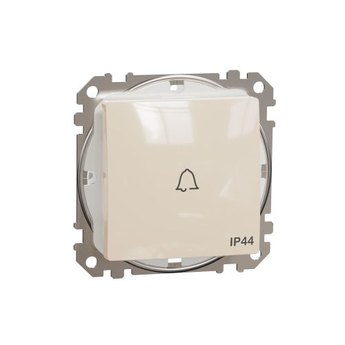 SCHNEIDER SDD212131 - SEDNA Egypólusú nyomó csengőjellel, rugós bekötés, 10A, IP44, bézs