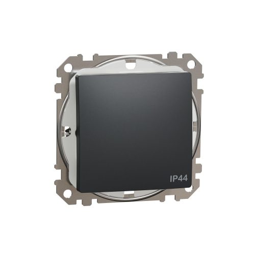 SCHNEIDER SDD214101 - SEDNA Egypólusú kapcsoló, rugós bekötés, 10AX, IP44, antracit