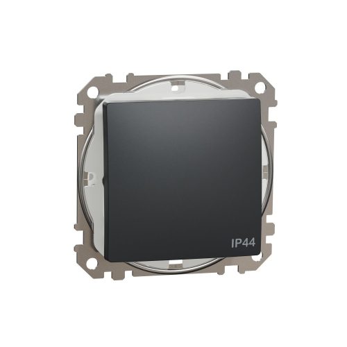 SCHNEIDER SDD214106 - SEDNA Váltókapcsoló, rugós bekötés, 10AX, IP44, antracit