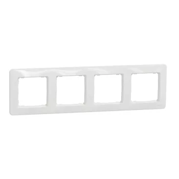   SCHNEIDER SDD311804 - SEDNA DESIGN Négyes keret, univerzális, fehér