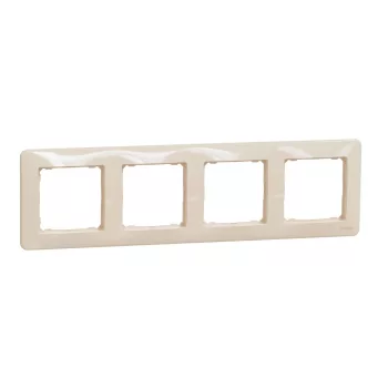   SCHNEIDER SDD312804 - SEDNA DESIGN Négyes keret, univerzális, bézs