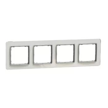   SCHNEIDER SDD360804 - SEDNA ELEMENTS Négyes keret, univerzális, opál