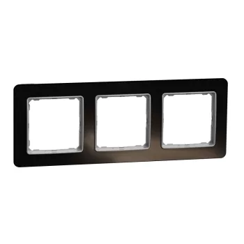   SCHNEIDER SDD361803 - SEDNA ELEMENTS Hármas keret, univerzális, kristályfekete
