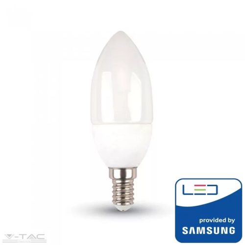 4,5W LED izzó Samsung chip E14 Gyertya 4000K 5 év garancia - 21172 V-TAC