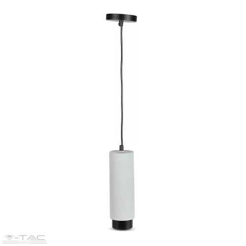 V-TAC-SKU3134 - Gipsz függeszték GU10 foglalattal fehér/fekete - 3134