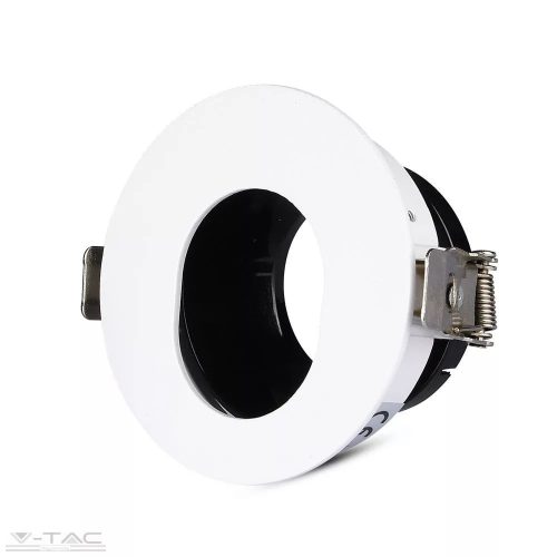 V-TAC-SKU3161 - GU10 kör beépítőkeret fehér/fekete - 3161