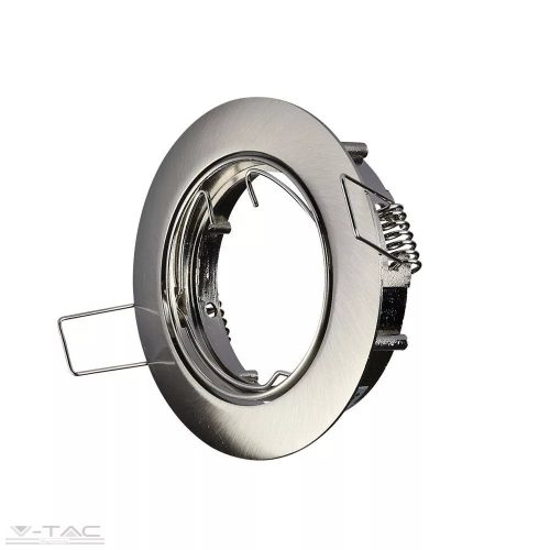 V-TAC-SKU3588 - GU10 beépítőkeret nikkel kör - 3588