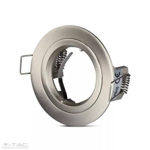 V-TAC-SKU3643 - GU10 beépítőkeret nikkel kör - 3643