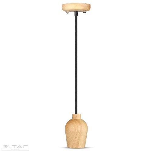 V-TAC-SKU3721 - Fa függeszték fekete vezetékkel - 3721