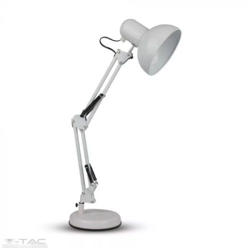 V-TAC-SKU40351 - Állítható asztali lámpa E27 foglalattal fehér - 40351