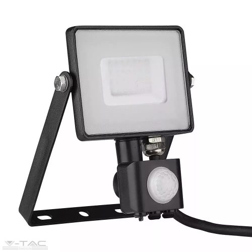 V-TAC-SKU460 - 30W Mozgásérzékelős LED reflektor Samsung chip fekete IP65 3000K - PRO460