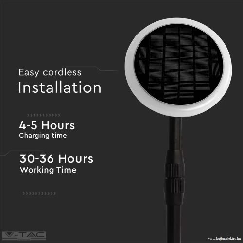 V-TAC-SKU6667 - 3W Napelemes LED kertilámpa IP65 4000K (2db/csomag) - 6667