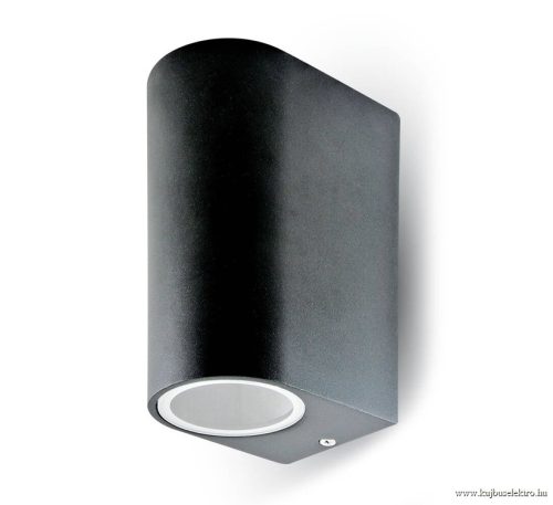 V-TAC-SKU7509 - GU10 foglalattal ellátott fali lámpatest fekete 2 irányú IP44 - 7509