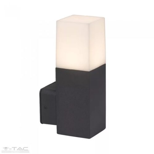 V-TAC-SKU7563 - GU10 foglalattal ellátott fekete négyszög fali lámpa IP54 - 7563