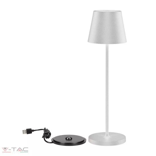 V-TAC-SKU7651 - 2W fehér LED asztali lámpa 4400mA 3000K IP54 - 7651