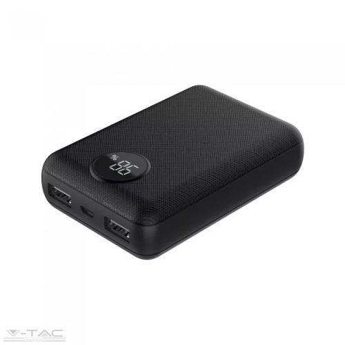 V-TAC-SKU8188 - Power bank digitális kijelzővel fekete 10000 mAh - 8188