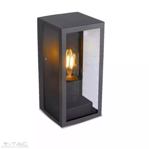 V-TAC-SKU8517 - Fekete szögletes fali lámpa E27 foglalattal - 8517