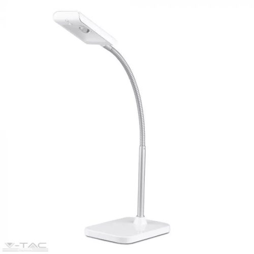 V-TAC-SKU8671 - 3,6W LED fehér/ezüst asztali lámpa 3000K - 8671