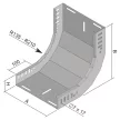 KOPOS ELEKTRO - SO 90X110X150 F - Kábeltálca könyök idom Emelkedő idom 90°