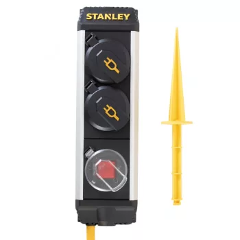   SOMOGYI ELEKTRONIC - SXECCC0LAJE - STANLEY 2-es elosztó kapcsolóval, leszúrható, IP44, 5m kábel, H07RNF 3G1,5