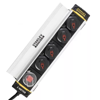   SOMOGYI ELEKTRONIC - SXECCH2LAFE - STANLEY 4-es elosztó kapcsolóval, csiptethető, IP44, 3m kábel, H07RNF 3G1,5