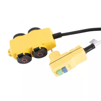   SOMOGYI ELEKTRONIC - SXECCR25AJE - STANLEY 4-es elosztó kapcsolóval, RCD dugóval, 5m kábel, H07RN-F 3G1,5