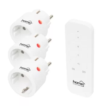   SOMOGYI ELEKTRONIC - TH2313 - Távirányítható mini hálózati aljzat szett, 2300 W, 3aljzat + távirányító